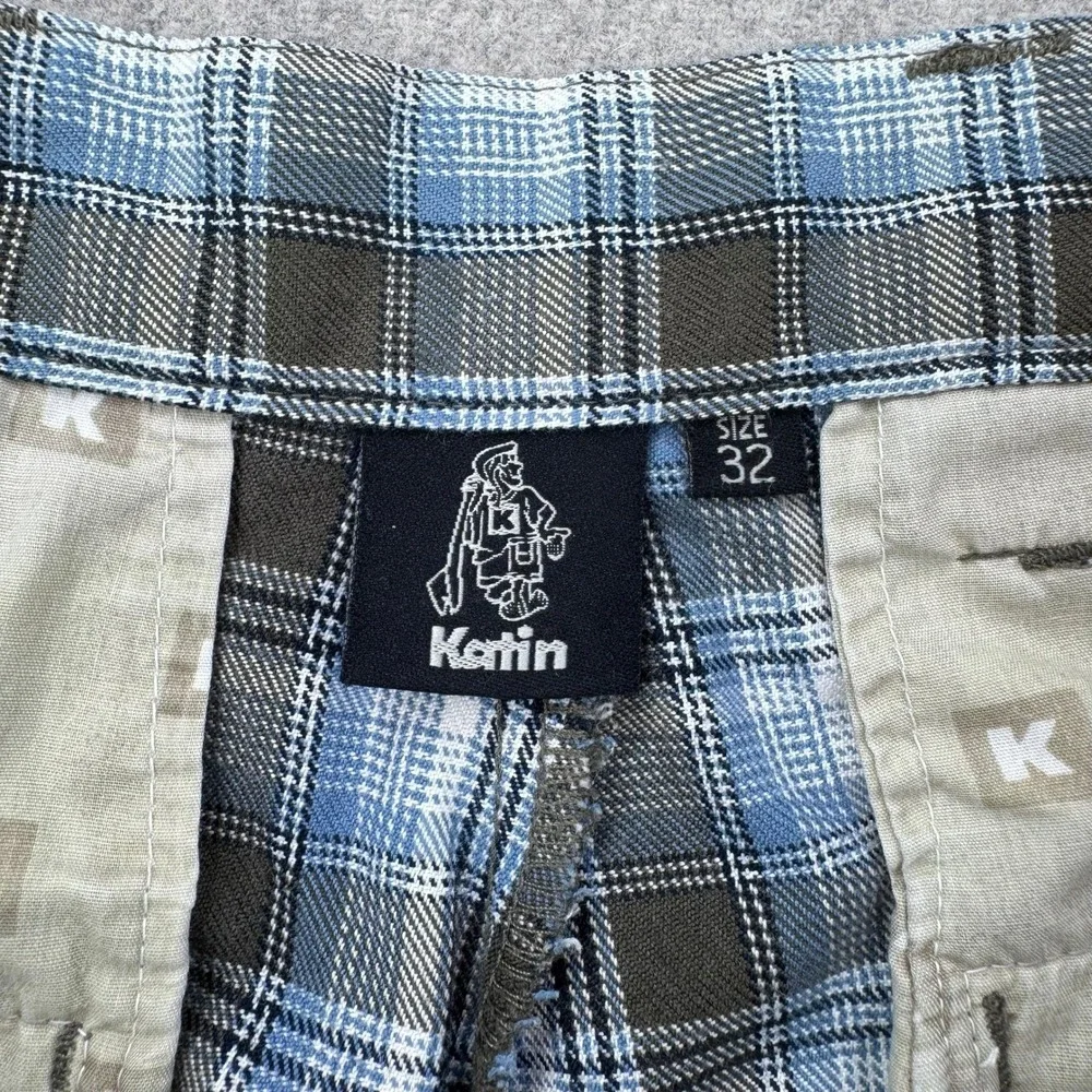 Katin Chino Shorts Mens 32 Blue Plaid Flat Front Surf Skate‎ Casual Huckberry